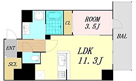 パンセ新町  ｜ 大阪府大阪市西区新町3丁目（賃貸マンション1LDK・5階・41.20㎡） その2