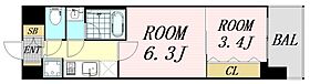 スプランディッドVIII  ｜ 大阪府大阪市淀川区加島3丁目（賃貸マンション2K・6階・30.00㎡） その2