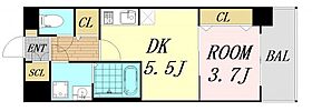 スプランディッド新大阪EAST  ｜ 大阪府大阪市東淀川区淡路1丁目（賃貸マンション1DK・5階・27.92㎡） その2