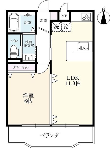 ハーモニーレジデンスII 203｜佐賀県佐賀市日の出1丁目(賃貸マンション1LDK・2階・38.88㎡)の写真 その2