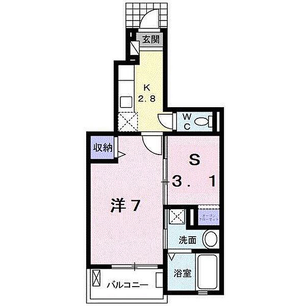 ピュアライヴV 102｜佐賀県佐賀市兵庫北7丁目(賃貸アパート1SK・1階・31.65㎡)の写真 その2