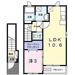 シャトーヴィクトリア 1LDKの間取図画像