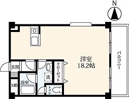 グランドセレブタカギセ ワンルームの間取図画像