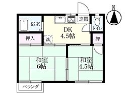 マイルドコーポ 2Kの間取図画像