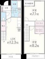 ウィステリア菜花 2LDKの間取図画像