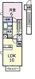 ブローディア 1LDKの間取図画像