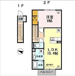 ビジュアムール 1LDKの間取図画像