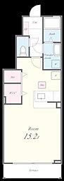 ラディエノールA ワンルームの間取図画像