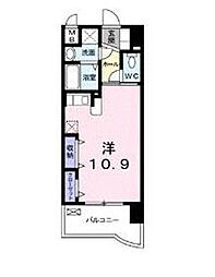アクアルーチェ ワンルームの間取図画像