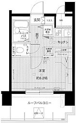 メインステージ広尾 1Kの間取図画像