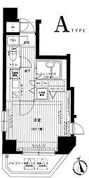 MAINSTAGE大手町 1Kの間取図画像