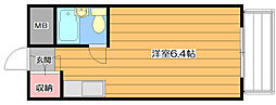 ダイキハイム1 ワンルームの間取図画像