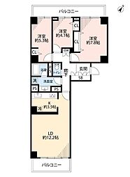 月島リバーハウスB棟 3LDKの間取図画像