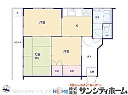 シャルマン青木 3Kの間取図画像
