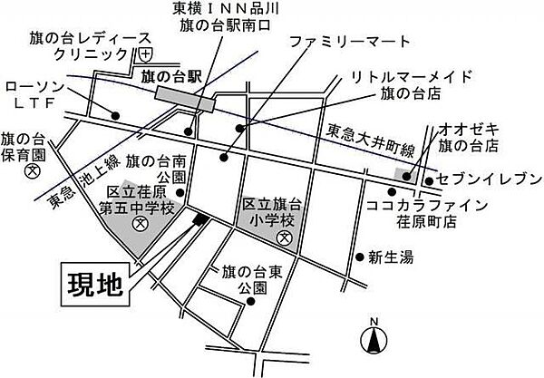 東京都品川区旗の台５丁目(賃貸マンション1LDK・2階・34.10㎡)の写真 その18