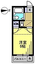 福井ビル 306 ｜ 東京都大田区大森東１丁目（賃貸アパート1K・3階・19.62㎡） その2