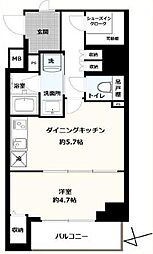 ハーモニーレジデンス東京羽田スカイブリッジ 5階1DKの間取り