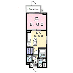 ビーチサイドパーク 1DKの間取図画像