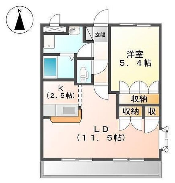 サクラＧ・Ｍハイツ 201｜兵庫県豊岡市九日市中町(賃貸アパート1LDK・2階・44.90㎡)の写真 その2