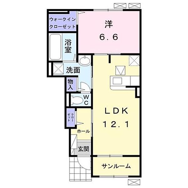 サンリヴァーサイド行橋Ａ ｜福岡県行橋市東大橋２丁目(賃貸アパート1LDK・1階・48.35㎡)の写真 その2