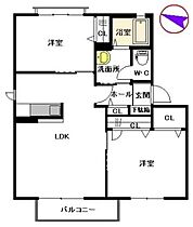 ティエラ  ｜ 福岡県行橋市大字大野井（賃貸アパート2LDK・2階・54.81㎡） その2