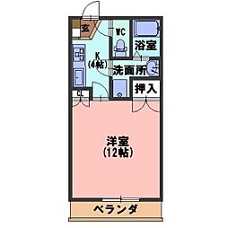 スターブルプラム 1Kの間取図画像