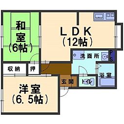 エステート1 2LDKの間取図画像