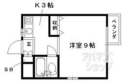 アネックス21 1Kの間取図画像