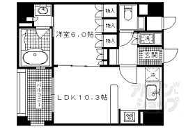 リーガル京都御所東 405 ｜ 京都府京都市上京区御車道清和院口上ル東側梶井町（賃貸マンション1LDK・4階・43.89㎡） その2