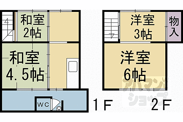 京都府京都市上京区一条通智恵光院東入鏡石町(賃貸一戸建4K・--・40.00㎡)の写真 その2