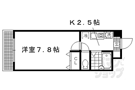 京都府京都市左京区田中上古川町（賃貸マンション1K・2階・22.82㎡） その2