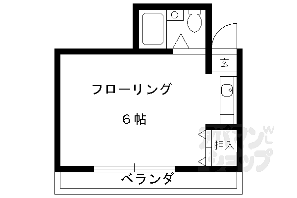 京都府京都市中京区西ノ京北円町(賃貸アパート1K・2階・14.48㎡)の写真 その2