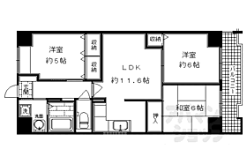 ミルウィンドウ 601 ｜ 京都府京都市下京区五条通新町西入ル西錺屋町（賃貸マンション3LDK・6階・65.61㎡） その2