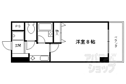 阪急京都本線 大宮駅 徒歩1分の賃貸マンション 6階1Kの間取り