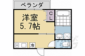 京都府京都市左京区一乗寺中ノ田町（賃貸マンション1K・2階・20.50㎡） その2