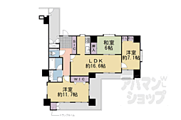 メイツ四条烏丸 3LDKの間取図画像
