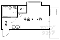 JR東海道・山陽本線 京都駅 徒歩13分の賃貸マンション 1階ワンルームの間取り