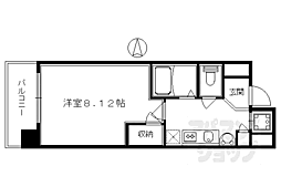 プロスペクト河原町五条 12階1Kの間取り