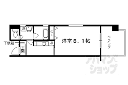 アスヴェル京都東山五条 5階1Kの間取り