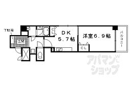 綾小路パレス 1DKの間取図画像