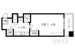 ｎｅｘｕｓ伊香 4階1Kの間取り