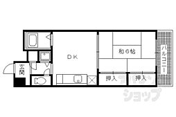 阪急京都本線 西院駅 徒歩5分の賃貸マンション 5階1DKの間取り