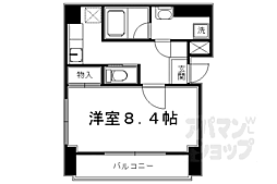 ヴァンウエスト 1Kの間取図画像