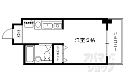 Gloire烏丸五条 1Kの間取図画像