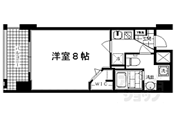 アクアプレイス京都二条城 1Kの間取図画像