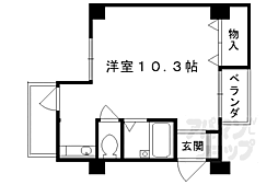 ノアーズアーク京都五条 1Kの間取図画像