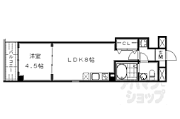モア五条2 1LDKの間取図画像