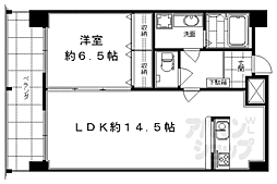 HF四条河原町レジデンス 1LDKの間取図画像