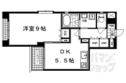 ベラジオ富小路 1DKの間取図画像