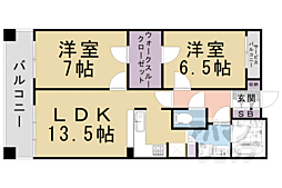 烏丸御池アーバンライフ 2LDKの間取図画像